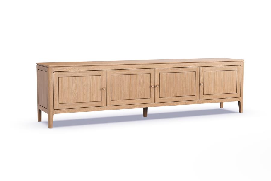 TV-kast 4-deurs massief - Theuns Eiken meubels