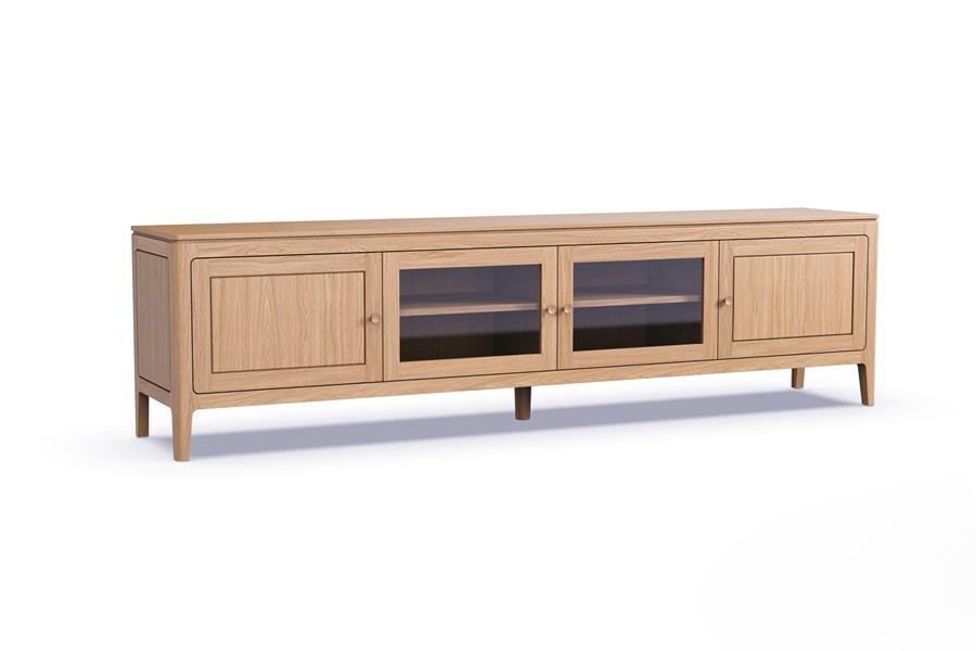 TV-kast 4-deurs glas - Theuns Eiken meubels