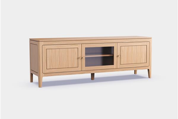 Fiera-eik-tv-kast-3-deurs-met-glas-E02M