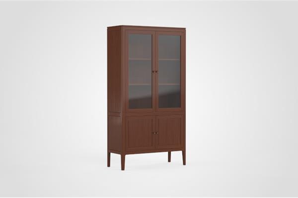 Vitrine-kast 2-deurs - Eiken meubels