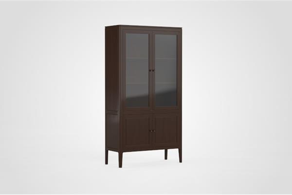 Vitrine-kast 2-deurs - Eiken meubels