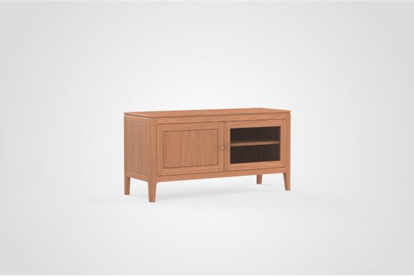 TV-kast 2-deurs glas - Eiken meubels