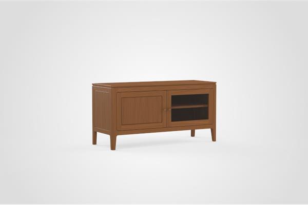 TV-kast 2-deurs glas - Eiken meubels