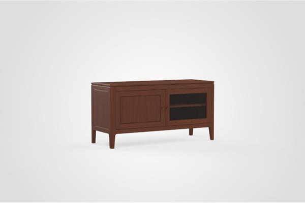 TV-kast 2-deurs glas - Eiken meubels
