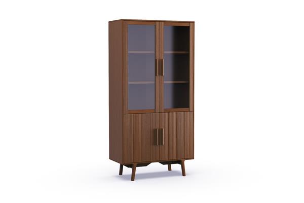 Vitrine en chêne massif – 4 portes – EL21