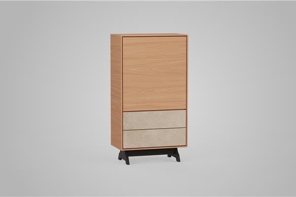 Highboard 1-doors solid - Oak furniture