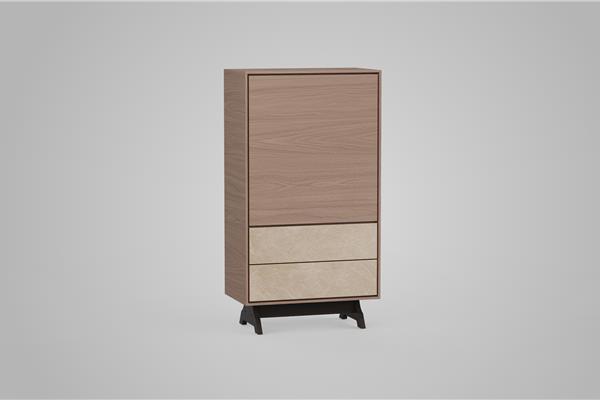 Highboard 1-doors solid - Oak furniture