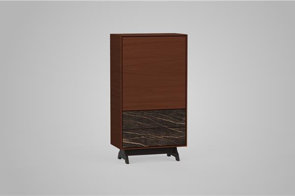 Highboard 1-doors solid - Oak furniture