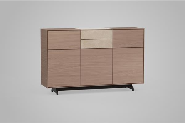 Highboard 3-doors solid - Oak furniture