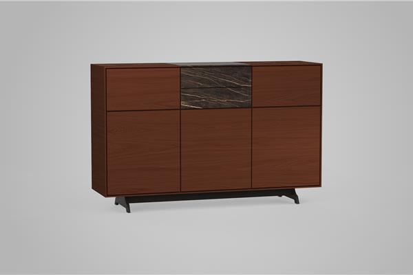 Highboard 3-doors solid - Oak furniture