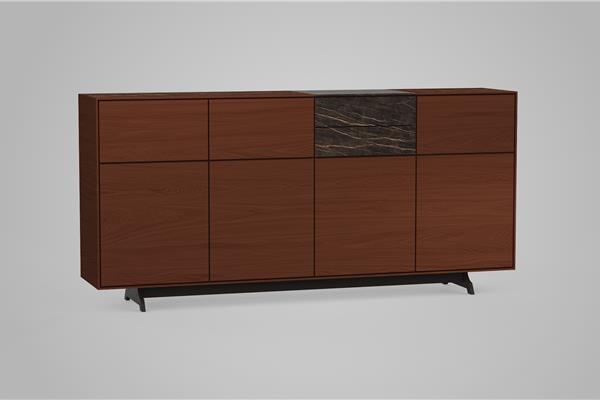 Highboard 4-doors solid - Oak furniture