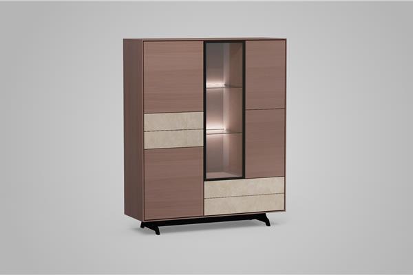 Vitrine à 4 portes - Meubles en chêne