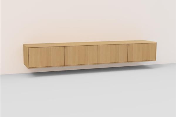 TV-kast hang 4-deurs - Eiken meubels