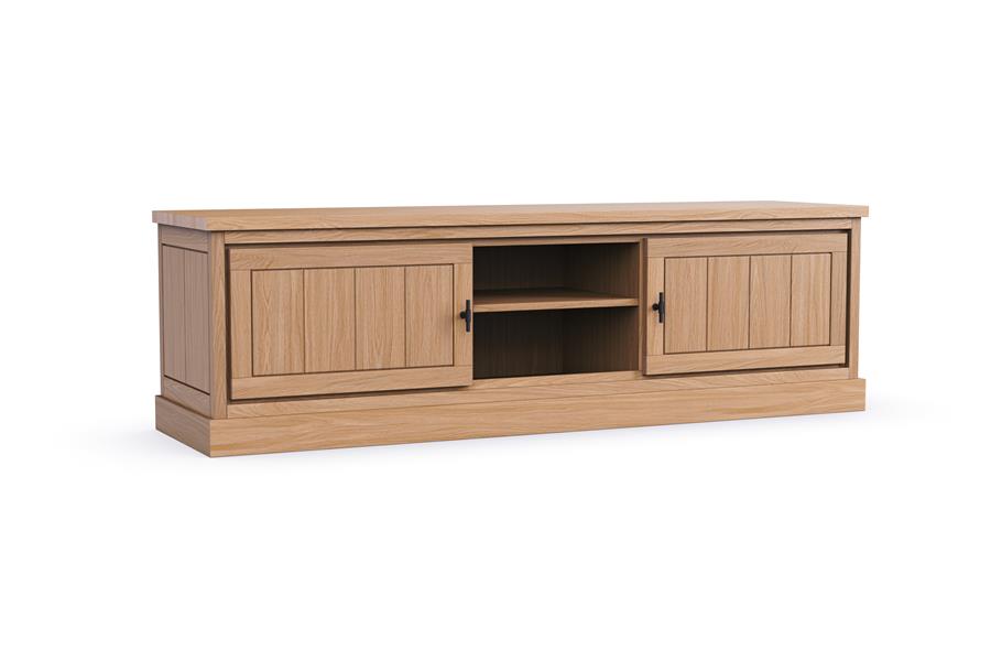 TV-kast 3-deurs open vak - Theuns Eiken meubels