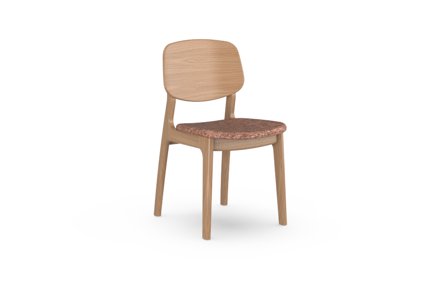 Sento Eiken stoel met stof of lederlook - Theuns Eiken meubels