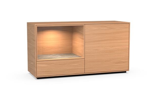 sideboard 2-doors open tray with plinth - Theuns
