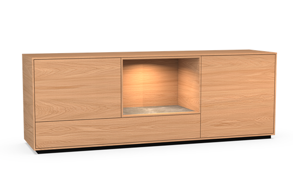 sideboard 3-doors open tray with plinth - Theuns