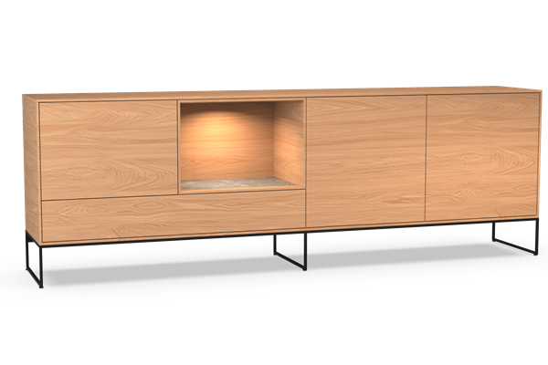 sideboard 4-doors open tray with base - Theuns