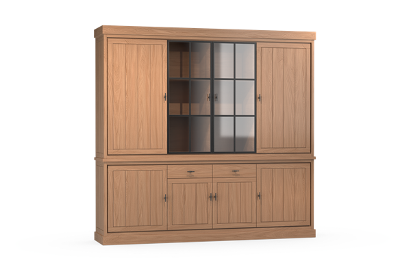 Vitrine-kast 4-deurs - Theuns