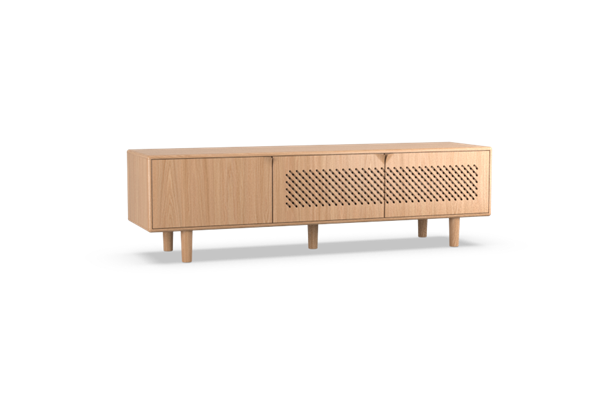 Meuble TV avec grille 3-portes - Theuns