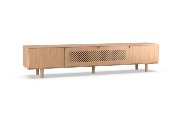 Meuble TV avec grille 4-portes - Theuns