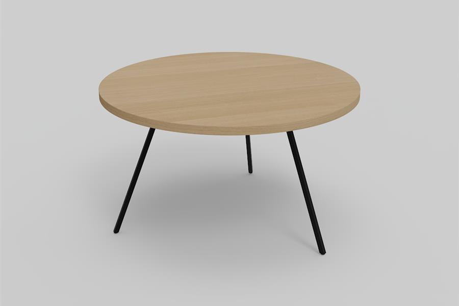 Salontafel rond 90 x 35/40 cm - Theuns Eiken meubels