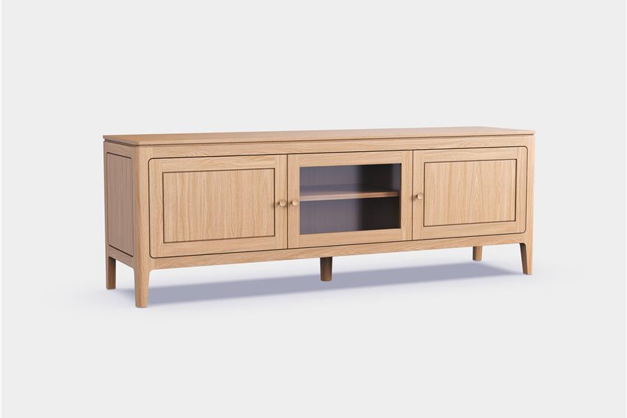 TV-kast 3-deurs glas - Theuns Eiken meubels