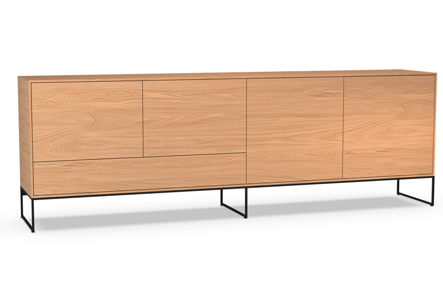 dressoir 4-deurs met sokkel - Theuns Eiken meubels