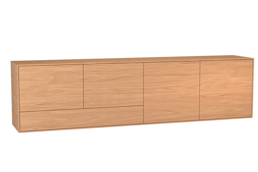 dressoir 4-deurs hangend - Theuns Eiken meubels