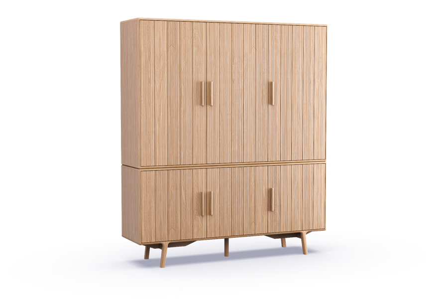 Hutch cabinet 3-doors solid - Theuns Oak furniture