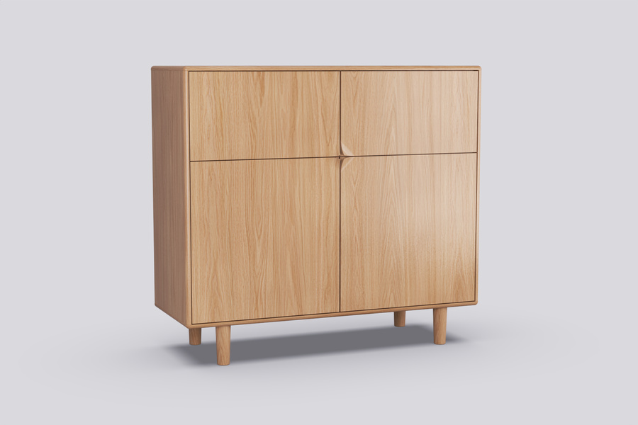 Highboard 2-deurs - Theuns Eiken meubels