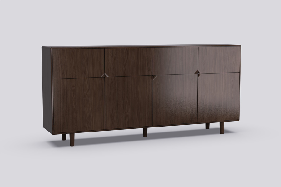 Highboard 4-deurs - Theuns Eiken meubels